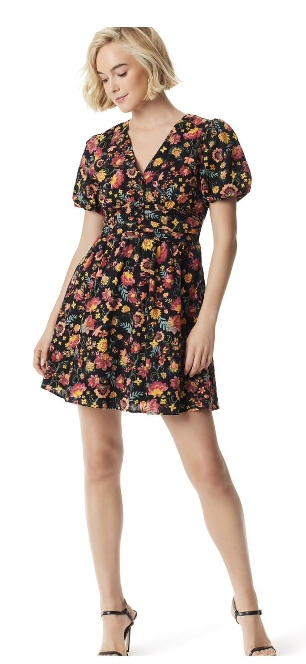 Jessica Simpson Jessica Women's Rebecca Baby Doll Colorful Cottagecore Dress XL